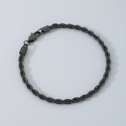 Hip-hop Trendy Braided Chain Couple Bracelet Accessory