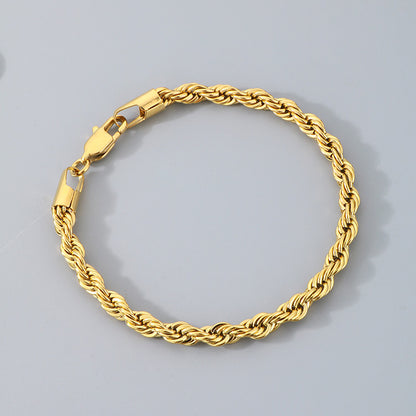 Hip-hop Trendy Braided Chain Couple Bracelet Accessory