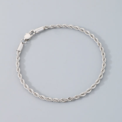 Hip-hop Trendy Braided Chain Couple Bracelet Accessory
