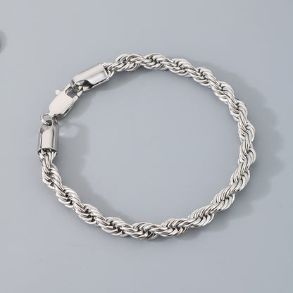 Hip-hop Trendy Braided Chain Couple Bracelet Accessory
