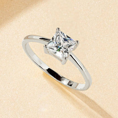 Geometric Square Design Zircon Ring For Women