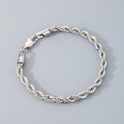 Hip-hop Trendy Braided Chain Couple Bracelet Accessory