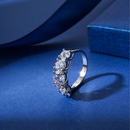 Light-luxury Moissanite Ring For Women Niche Design