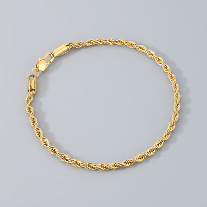 Hip-hop Trendy Braided Chain Couple Bracelet Accessory