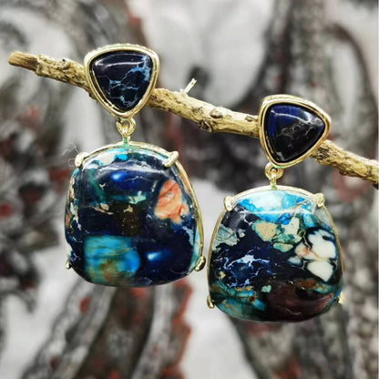 Fashionable Jelly-Color Long Geometric Earrings For Women