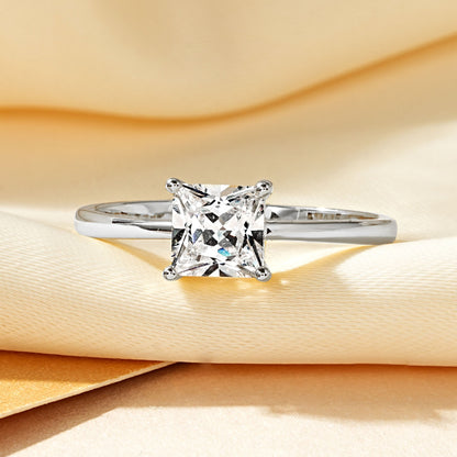 Geometric Square Design Zircon Ring For Women