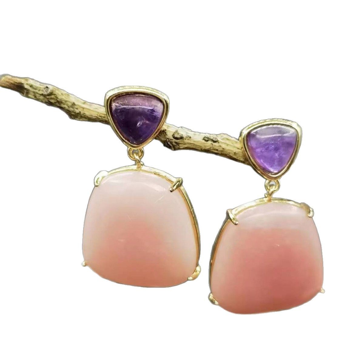 Fashionable Jelly-Color Long Geometric Earrings For Women