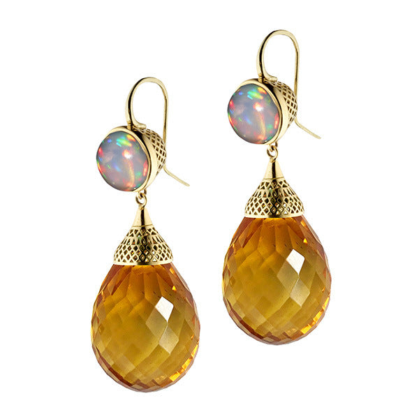 Waterdrop-shaped Womens Elegant Gold-plated Ear Clips